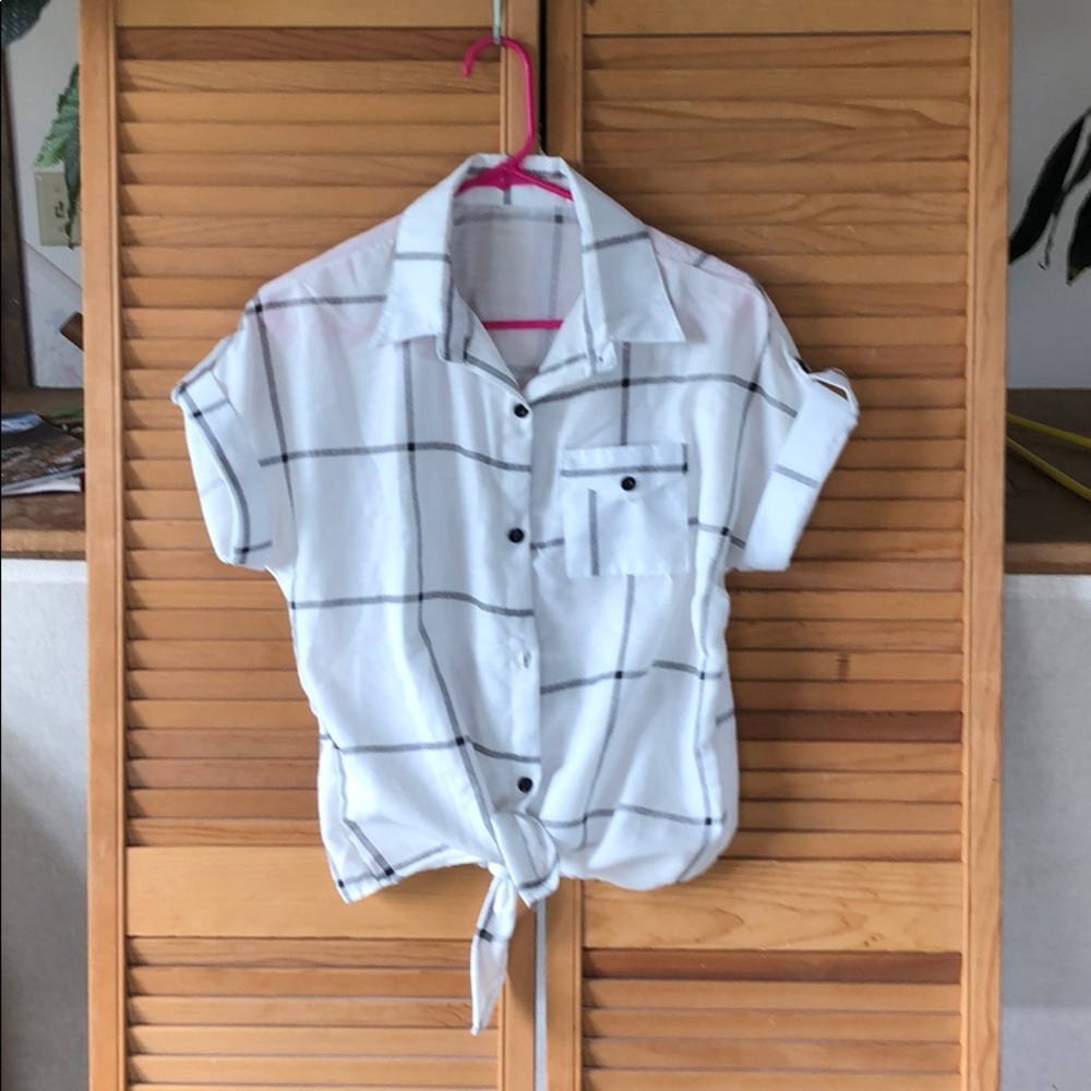 Tie front blouse